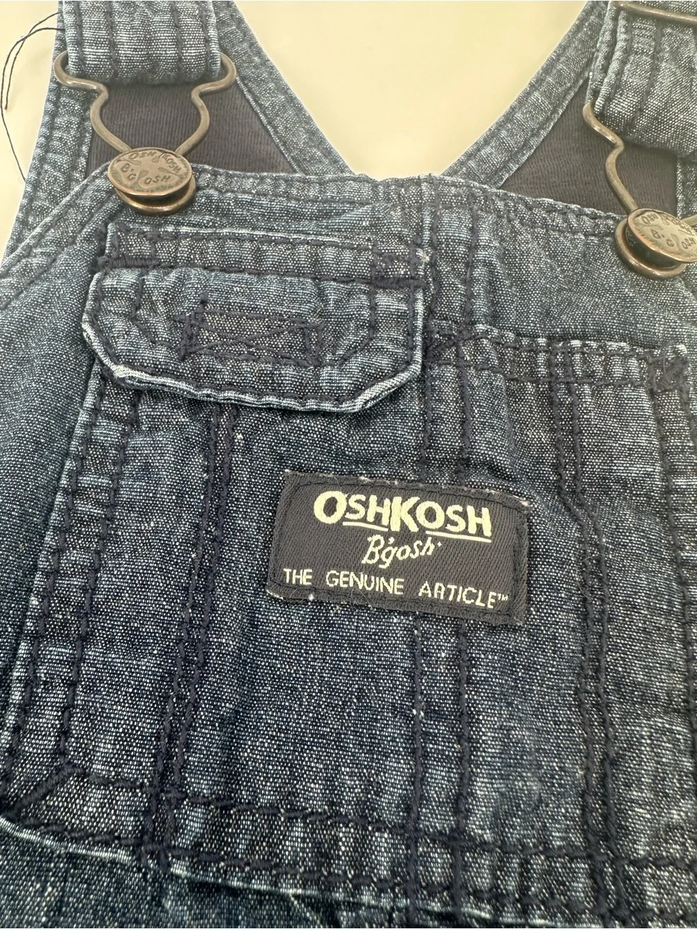 OshKosh B'gosh Baby 100% Cotton Unisex 6 month Blue Overalls Pants